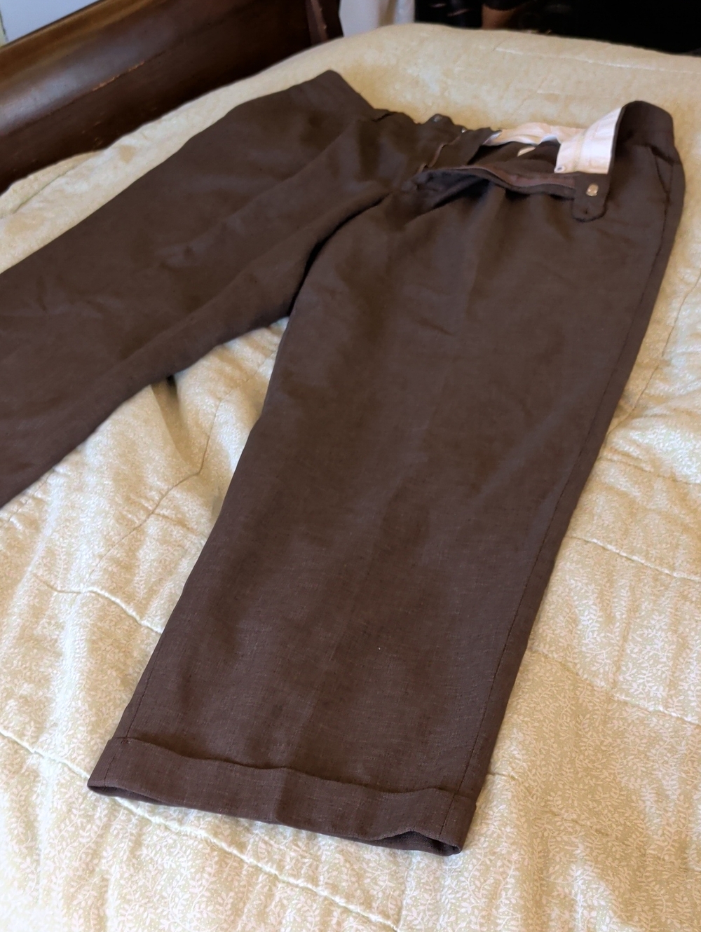 Claiborne Dark Brown Men's Dress Pants - Straight Leg